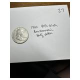 1960 90% Silver Ben Franklin half