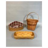 Three Longaberger Baskets