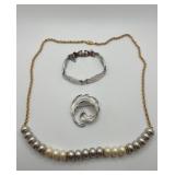 Three Pieces of Monet Costume Jewelry