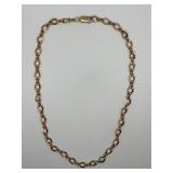 Gold-tone Choker Necklace w/ 14k Clasp