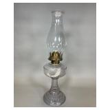 Colorless Glass Oil Lamp with Scovill Burner