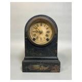 Silas Terry Mantle Clock with Cast Iron Case