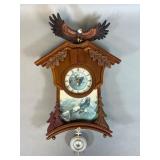 Ted Blaylock Quartz Clock With Eagle Crest
