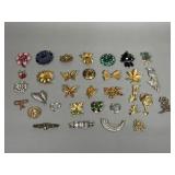 33 Costume Jewelry Pins