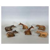 Carved Wood African Animal Napkin Rings