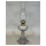 Bullseye Pattern Oil Lamp with Scovill Burner