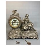 Ansonia Figural Mantle Clock with Open Escapement
