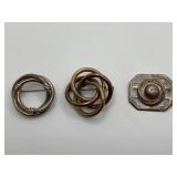 Three Sterling Silver Pins