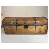 19th Century Deer Skin-Covered Buggy Trunk