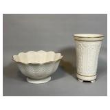 Lenox Bowl and Vase, Made in USA