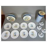 Wendover Lane Latte Girl Plates, Cups/Saucers