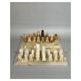 Onyx and Marble Aztec Chess Set