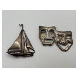 Sterling Silver Lang and Boma Pins