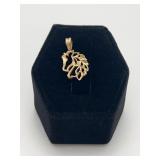 14k Gold Horse Head Charm