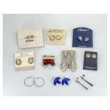 10 Pairs Sterling Silver Earrings Assortment