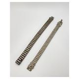 2 Sterling Silver Rhinestone Bracelets