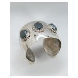 Danecraft Sterling Silver Hematite Cuff Bracelet
