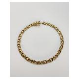 7" 14k Gold Italian Bracelet, Needs Repair
