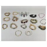 Costume Jewelry Bracelets, 17 Pieces