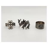 Three Sterling Silver Rings, Beau, Disney