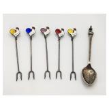 Denmark Sterling Forks & Mermaid Spoon Set