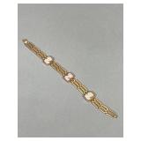 Simmons Gold Filled Cameo Bracelet 6.5 Inch