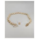 Pearl Bracelet with 14k Gold Clasp, Needs Repair