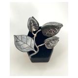 Hector Aguilar Taxco 990 Silver Leaf Brooch