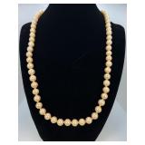 Pearl Necklace with 14k Gold Clasp, 10.5 Inch Drop