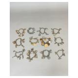 Twelve Costume Jewelry Charm Bracelets Lot