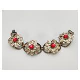 Reider USA Sterling Silver Floral Bracelet