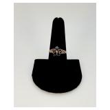 10k Gold Amethyst Ring, Size 8, Missing One Stone