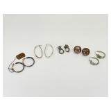 5 Pairs Sterling Silver Earrings Assorted Styles
