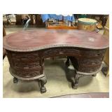Antique coordinate wooden desk 61ï¿½ x 28ï¿½