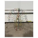 Peacock iron  planter 27ï¿½ Long x 26ï¿½ Tall