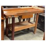 Woodworkers work bench w/ clamps & drawer