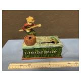 Cast iron Fishing man Bank