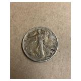 1945 Walking Liberty Silver Half Dollar