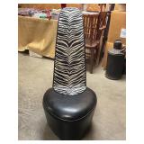 Zebra print high heel chair novelty piece  42ï¿½ T