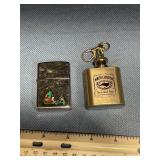 Zippo Lighter & mini flask keychain