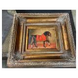 Antique oil, painting of horse 18ï¿½ x 20ï¿½