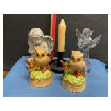 Angles, owls & candleholder