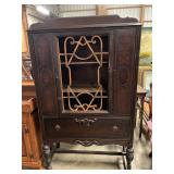 Antique hutch door has no glass