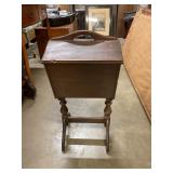 Vintage Wood Sewing Cabinet with divider tray