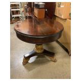 Antique Side table w/ pedestal 32ï¿½ Round