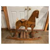 Wooden Rocking Horse 47ï¿½ L x 39ï¿½ T