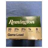 Remington 8shot 20 GA 25RDS