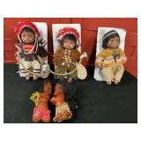 American Heritage collection porcelain dolls 8" T