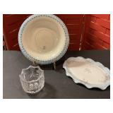 Misc Blowl & Small platter & Vase