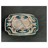 Indian head, nickel coin belt buckle